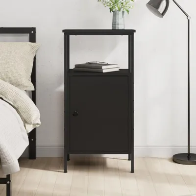 Image de vidaXL Table de nuit noire 41x31x80 cm bois composite