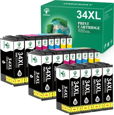 Produktbild von 20PK Multipack für Epson 34 XL Druckerpatronen WorkForce Pro WF3700 3720 Series WF3725DWF