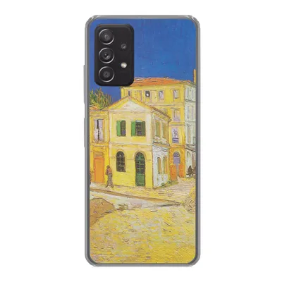 Produktbild von MuchoWow® Handyhülle Schutzhülle Hülle für Samsung galaxy a73 Das gelbe Haus - Vincent van Gogh Silikon Softcase Handy Hülle - Handyhülle