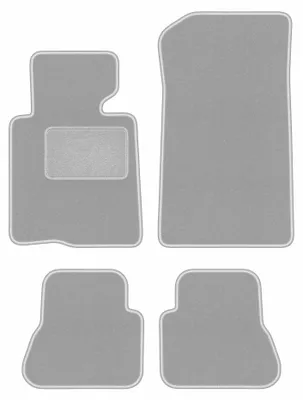 Obrázok produktu pre Velúrové autokoberce pre: BMW 3 E46 2000-2007 (kabriolet) – sada 4 ks, sivé, na mieru – Wielganizator OSLO