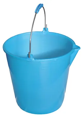 Produktbild von Eimer aus Polypropylen 12 Liter mit Ausguss, beschichtetem Griff und Literskala