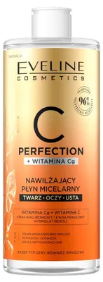 Productafbeelding van Eveline Cosmetics C-Perfection, hydraterende micellaire reinigingsvloeistof, 500 ml
