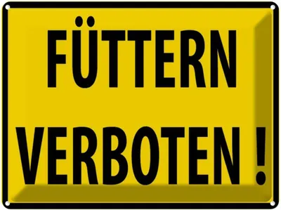 Produktbild von vianmo Blechschild 30x40 cm Füttern Verboten Warnschild Hinweisschild Sicherheit Vorsicht