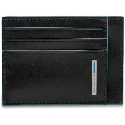 Immagine prodotto di PIQUADRO Tasca quadrata blu Porta carte di credito RFID Nero