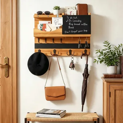 Image de Porte-clés en bois avec compartiment de rangement