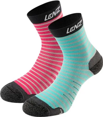 Produktbild von Lenz Kinder Socken Outdoor Kids 1.0 2 Paar , Pink - Türkis, 23 - 26