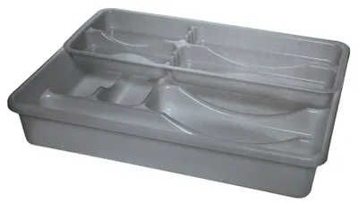 Produktbild von plast team Besteckkasten "Doppelt" silber