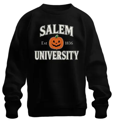 Imagen del producto de Sudadera vintage retro uni con diseño de calabaza de Halloween de la Universidad de Salem, color , talla M