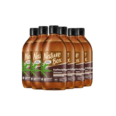Produktbild von Nature Box - Hanfsamen - Shampoo - Haarpflege - Vorteilspackung - 6 x 385 ml