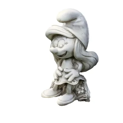 Produktbild von Schlumpfine klein, Figur für den Garten, aus Kunststein, Neu Gartenfigur Skulptur Steinfigur zur Gartengestaltung V-116081S-KS