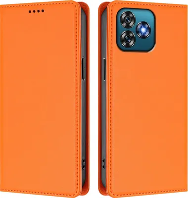 Immagine prodotto di Custodia in pelle per Oukitel C53, custodia magnetica in Finto cuoio con supporto Arancione