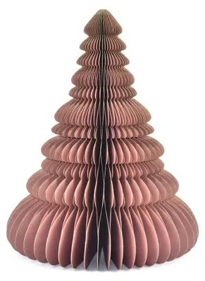Only Natural – Wabenpapier-Weihnachtsbaum – Roségold – 30 cm – Ansicht 1