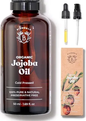 Produktbild von Bionoble Jojobaöl Bio 50ml - 100% Rein, Natürlich und Kaltgepresst