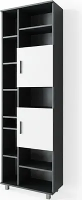 Produktbild von Badschrank Vicco Ilias Anthrazit/Weiß 60 x 190 cm, Model 31527
