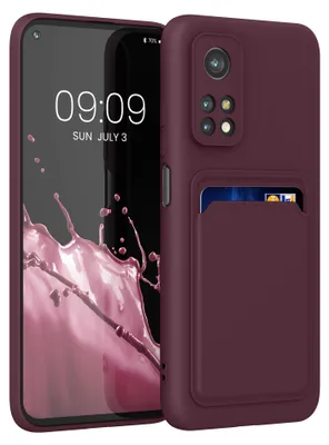 Produktbild von kwmobile Handyhülle für Xiaomi Mi 10T / Mi 10T Pro Hülle mit Kartenfach - TPU Case - Kabelloses Laden - Schutzhülle Cover in Tawny Red