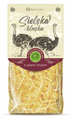 MAKARON BIO KRAJANKA Z JAJAMI STRUSIMI 250 g - BARTOLINI (SIELSKA KLUSKA)