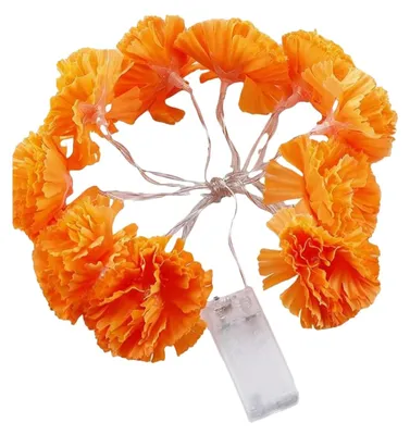 LED-Ringelblumen-Lichterkette, 15 m, 10 LEDs, batteriebetrieben