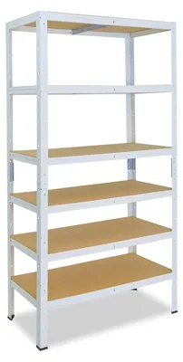 Image de shelfplaza HOME 200x60x30 cm Étagère charges lourde en blanc avec 6 étagères et une capacité de charge de 145 kg par étagère