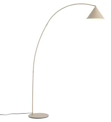 Produktbild von Retro Stehlampe Beige mit Weißer Innenseite Triangolo