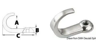 Zdjęcie produktu dla Single-screw hak Osculati 38.301.08