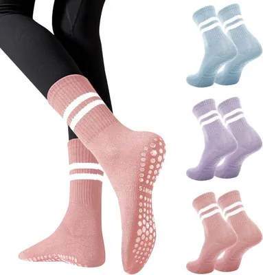 Produktbild von Rutschfeste Pilates-Socken für Damen, 3 Paar