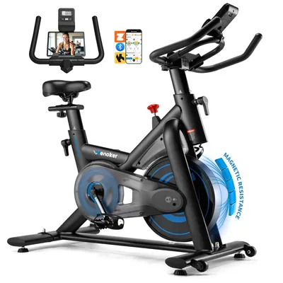 Produktbild von Wenoker Heimtrainer Fahrrad mit App,Leises Ergometer Hometrainer Fahrrad mit Magnetwiderstand, Indoor Fitnessbikes zu Hause, Bis 160KG