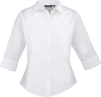 Produktbild von Premier - Bluse für Damen 3/4 Ärmel RW1093 (40) (Weiß)