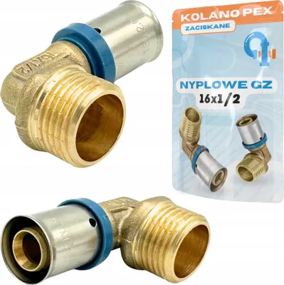 Productafbeelding van PEX-fitting, 16x1/2 inch, persfitting, persnippel, gepreest