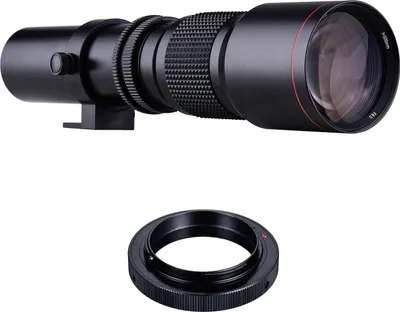 Produktbild von 500 mm 1: 8,0-32 Mehrfach beschichtetes Super-Teleobjektiv Handbuch Zoom + T-Mount zu F-Mount Adapterring-Kit Ersatz fuer Nikon D3300 D3400 D3500 D5300 D5500 D5600 D610 D700 D7000 D7100 D7200 D750 D7500 D760 D800 D810 D850 Kameras