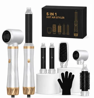 Immagine prodotto di Asciugacapelli styling 5 in 1 - 1000 W - Spazzola ad aria calda - Nero
