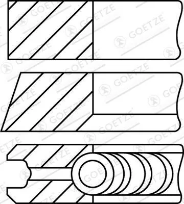 Produktbild von GOETZE ENGINE 08-110500-10 Kolbenringsatz Kolbenringe für ALFA ROMEO 75 (162B) für FIAT CROMA (154)