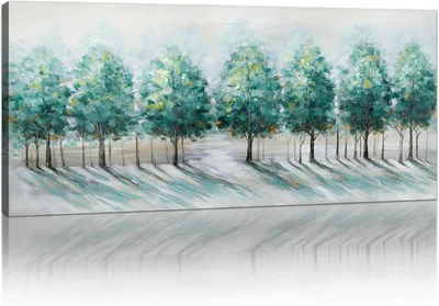 Imagen del producto de Cuadro sobre lienzo, listo para colgar. Dimensiones: 120x50 cm. Decoración: paisaje, árbol