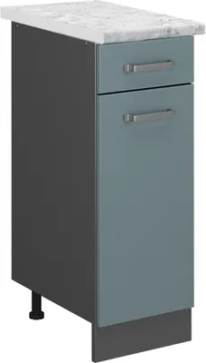 Produktbild von Küchenunterschrank Vicco R-Line Blau-Grau 30 cm AP Marmor, Model 46792