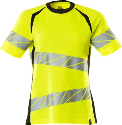 Produktbild von MASCOT 19092-771-1709-L ONE, T-Shirt, Frau, Schwarz, Gelb, L ONE, 96 cm, Baumwolle, Polyester