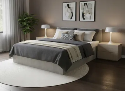 Produktbild von Komvortowy | Bett 120x200 Cm | Doppelbett Mit Metall-Lattenrost | BETON | Großem Bettkasten & Stauraum | Hochklappbar Nach Oben