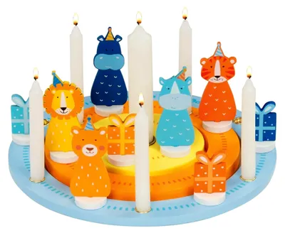 Produktbild von Geburtstagskranz als Dekoration für Kindergeburtstage im Tierfreunde-Design