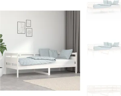 Produktbild von vidaXL Tagesbett Weiß Massivholz Kiefer 90x200 cm - Betten & Bettgestelle