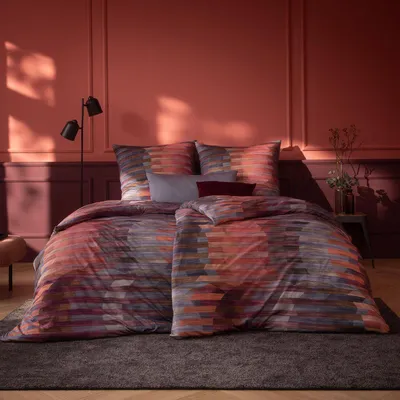 Produktbild von Estella Mako Interlock Jersey Bettwäsche Auri abendrot 155x220 cm + 80x80 cm