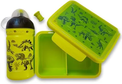 Zdjęcie produktu dla Zestaw Zdrowa butelka 0,5 l i Zdrowa przekąska Dinozaury