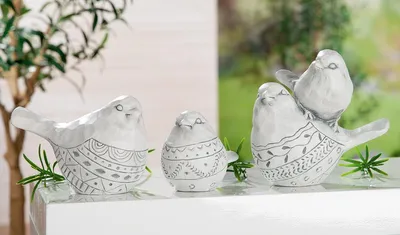 Produktbild von Gilde Vogel mit Baby "Modelo" 52784