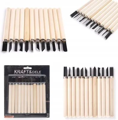 Zdjęcie produktu dla Kraft Dele KD11774 Dłuta rzeźbiarskie 12 szt.