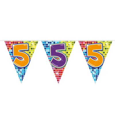Immagine prodotto di Wimpelkette per il 5° compleanno 3m