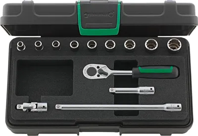 Produktbild von STAHLWILLE 96016302, Steckschlüssel-Satz, 13 Kopf/Köpfe, 230 mm, 130 mm, 700 g