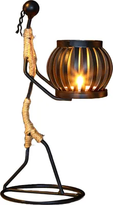 Zdjęcie produktu dla Świecznik Vintage Home Decor Żelazny świecznik w kształcie dziewczynki Dekoracyjny świecznik w kształcie latarni na świece
