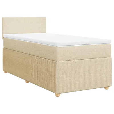 Immagine prodotto di Giroletto a Molle con Materasso Crema 90x190 cm in Tessuto