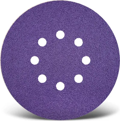 Produktbild von MENZER Titanium HD Klett-Schleifscheiben, 150 mm, 8-Loch, f. Exzenterschleifer, Keramik-Mix (50 Stk.) K400