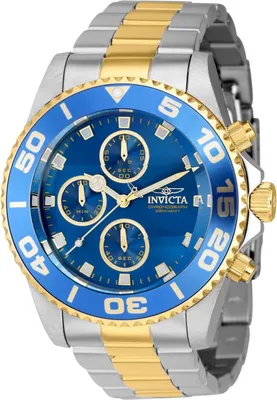 Obrázok produktu pre Invicta Pro Diver 43408 Pánske Hodinky - Quartz Hnutie - Nerezová Oceľ s Modrým Ciferníkom - 43 mm