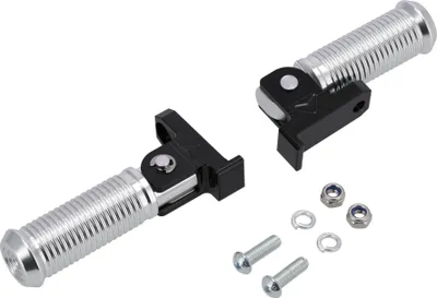 Produktbild von Set: CNC Beifahrerfußrasten, Aluminium, Silber eloxiert
