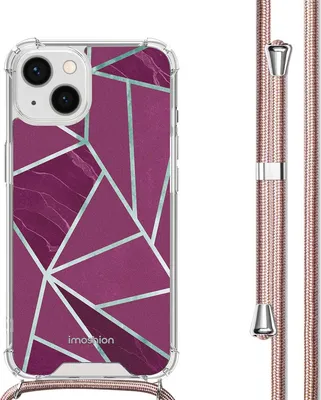 Image de imoshion Étui design avec cordon pour l'Apple iPhone 13 - Bordeaux Graphic