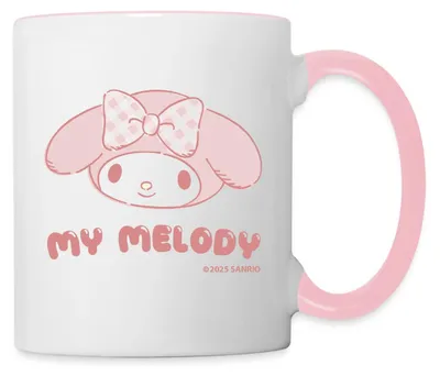 Produktbild von Spreadshirt My Melody Portrait Tasse Zweifarbig, One size, Weiß/Pink
